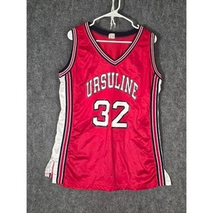 VTG Lady Champion Ursuline Basketball Jersey Red White Blue No 32 Sz XXL Casual