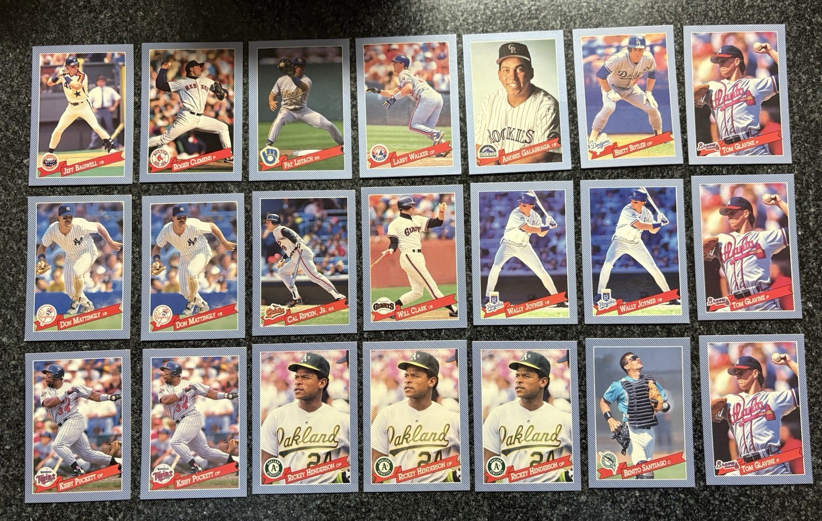 1993 Continental Baking Company Hostess Baseball Trading Cards (Qty. 22)