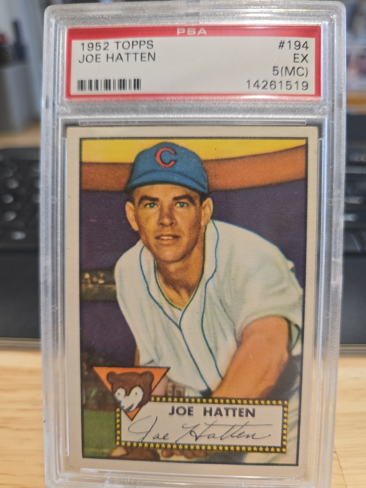 1952 Topps #194 Joe Hatten PSA 5 Chicago Cubs view 1
