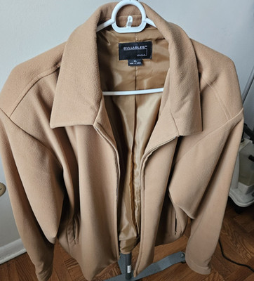 MENS X/L TAN SYLLABLES WOOL JACKET