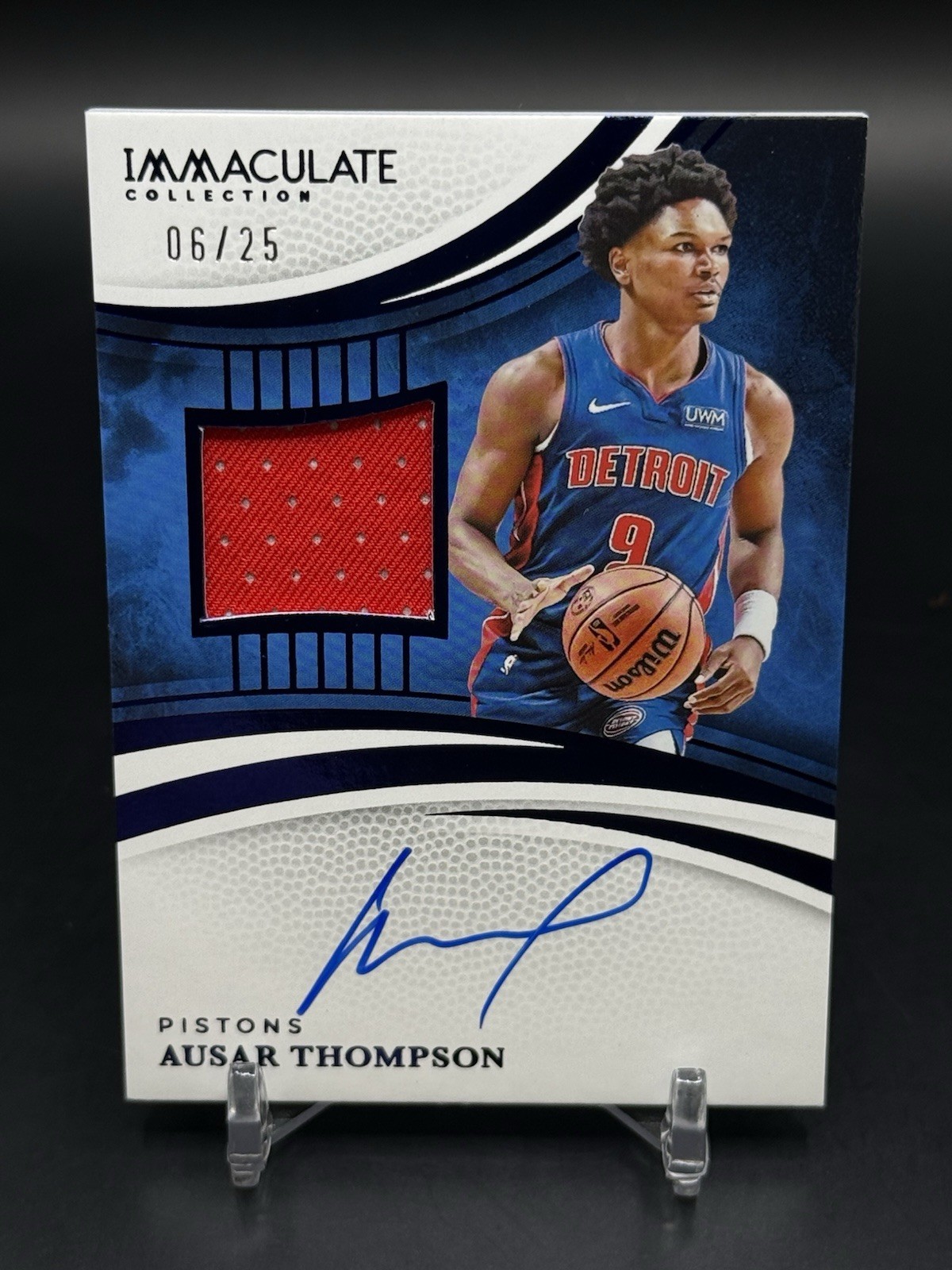 AUSAR THOMPSON Patch Auto 6/25 2024 Panini Immaculate Game Worn Patch PISTONS 🔥