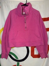Lululemon Scuba Oversized Half-Zip Sweatshirt Womens M/L Pink LW3FJ6S