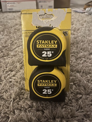 #ad Two Pack Of Stanley Fat Max Tape Measure $27.57