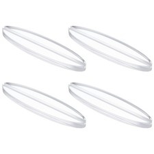 4Pcs Clear Acrylic Stand, 4.7" Oval Card Holders with 1/8" Slot, 120 x 30 mm