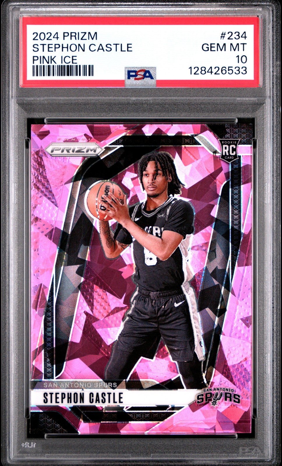 2024 PANINI PRIZM PINK ICE #234 STEPHON CASTLE PSA 10