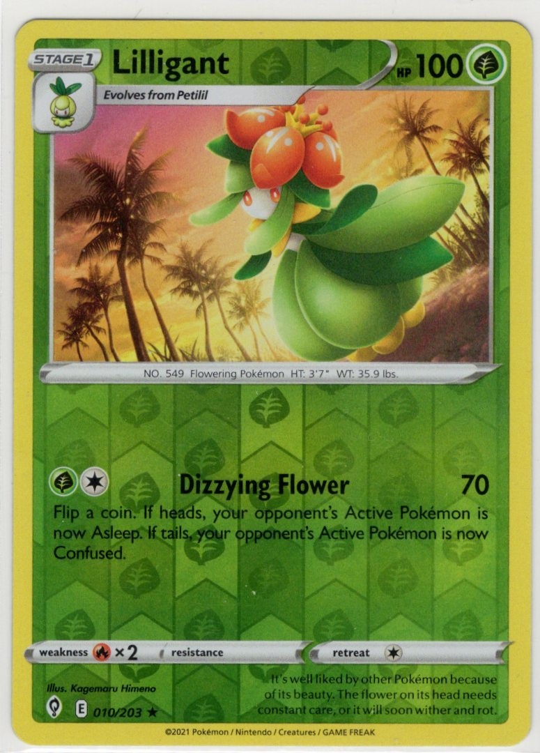 Pokemon Evolving Skies Lilligant 10/203 Rare Reverse Holo