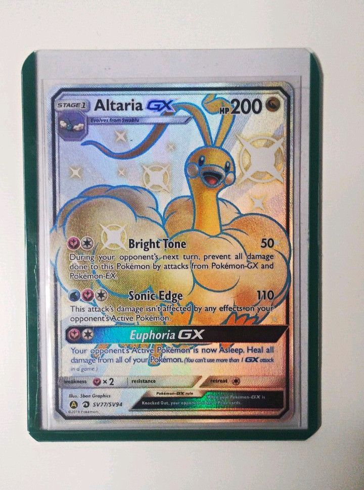 Altaria GX SV77/SV94 Hidden Fates Shiny Vault Holo Full Art Shiny Rare ENG
