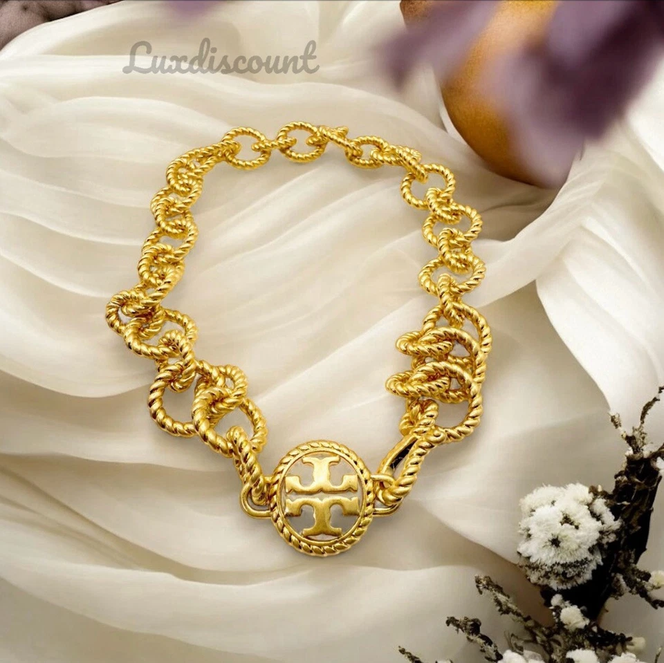 Collar de cadena con textura de cuerda Tory Burch Foto 3 de 4