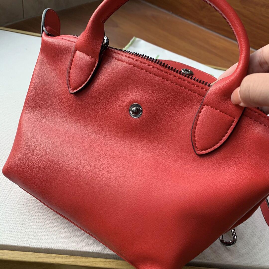 Longchamp Longchamp XS Leather 2way Tote Bag Shoulder Red New From