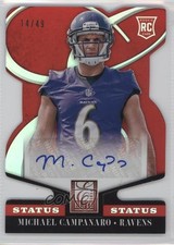 2014 Panini Elite Rookie Status Red Die-Cut 14/49 Michael Campanaro Auto 0c2