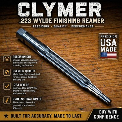Clymer 223 Wylde Finish Reamer Gunsmith Rifle Chamber Tool 555031