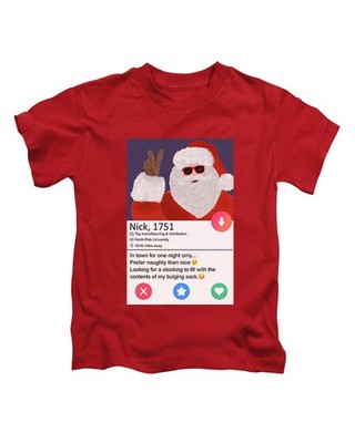 Santa Dating Profil Meme Weihnachten T-Shirt Lustig Fun Xmas Meme Top