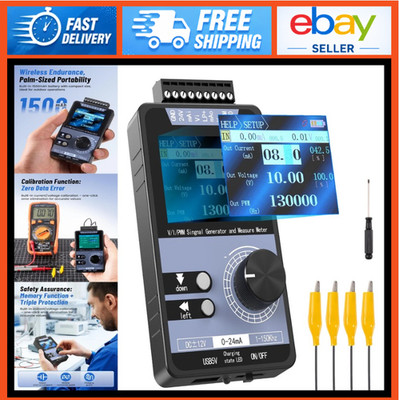 0-10V 0/4-20mA Signal Generator | PWM Output, Voltage & Current Measurement, Cal