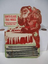 Vintage Santa Claus Tree Wires Christmas Orna...