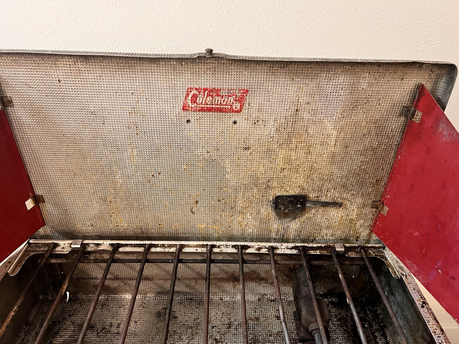 Vintage COLEMAN 442 Red Diamond 2 Burner, Aluminum Camp Stove Camping Grill