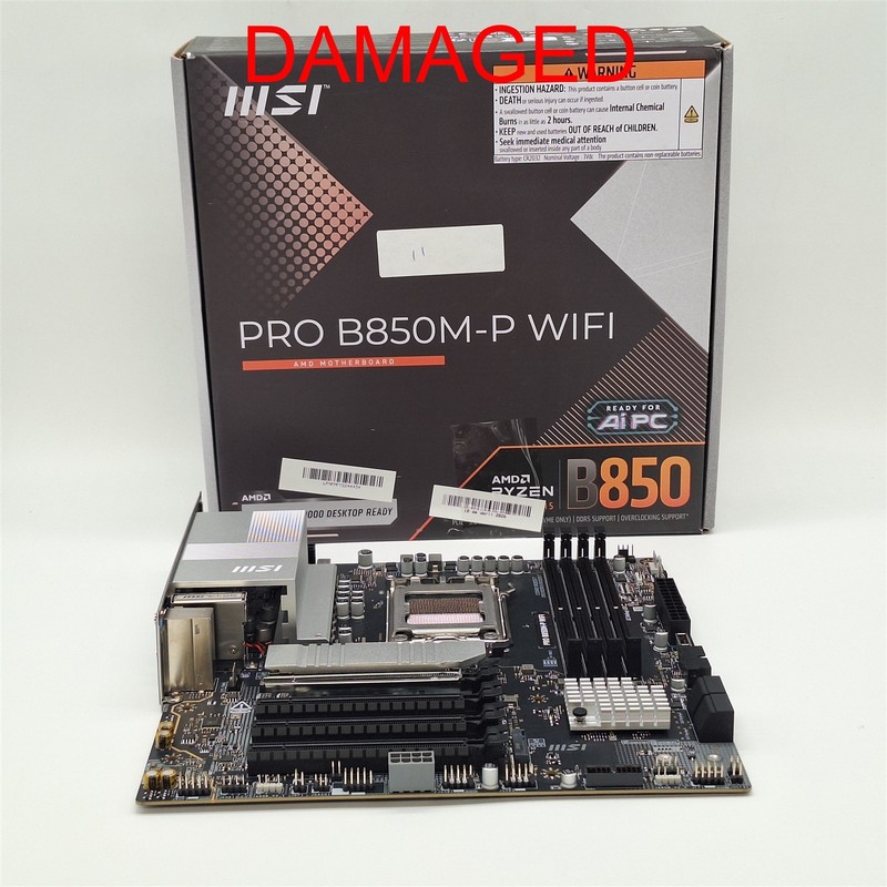 MSI PRO B850M-P WiFi Motherboard, ATX AMD AM5 - DDR5 *READ*