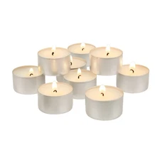 Stonebriar Unscented Long Burning White Tealight Candles, Bulk Pack, 6-7 Hour...