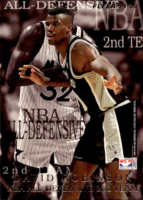 Figurina NBA Fleer All-Defensive 1994/95 # 4 David Robinson Charles Oakley