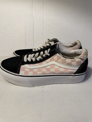 Vans Unisex Old Skool Platform 721356 Black Lace-Up Sneaker Shoes Size M 7 W 8.5