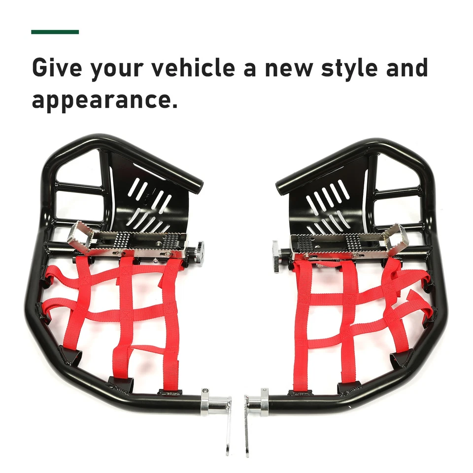 Protector de talón de clavija de pie Nerf Bars para Honda 400EX 400X todos los años negro Nerf redes rojas Foto 3 de 4