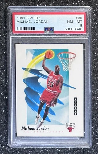 1991 SkyBox Michael Jordan #39 Chicago Bulls (5x MVP/ROY/14x AS/HOF) PSA 8 NM-MT