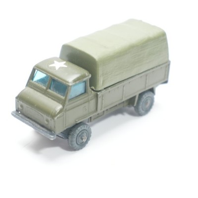 Vintage Husky Land Rover Truck Forward Control Green Rare Metal Base