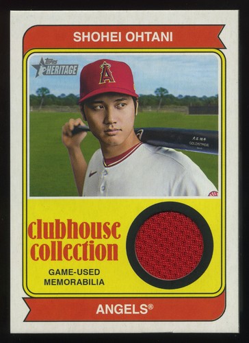 Shohei Ohtani #CCR-SO — 2023 Topps Heritage Clubhouse Collection Relics baseball card