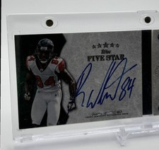 2010 Topps Five Star Booklet Roddy White Auto Patch Atlanta Falcons