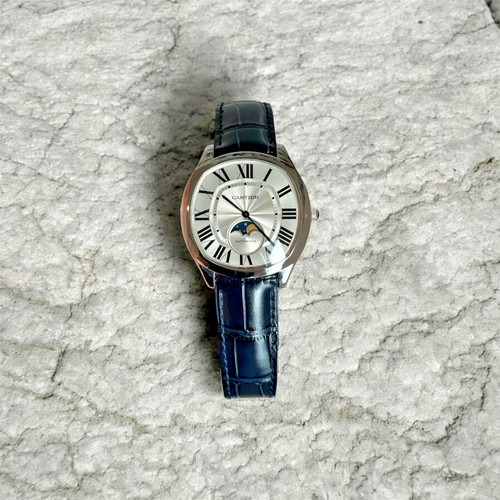 Cartier Drive de Cartier Moonphase Steel Silver Dial Mens Watc...