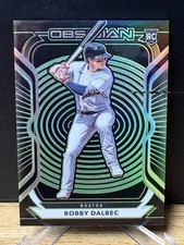 2021 Panini Chronicles - Obsidian Bobby Dalbec #46 Electric Etch Green /5 (RC)