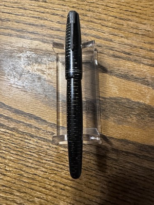 #ad Vintage Parker Vacumatic Fountain Pen Silver Pearl Gold Nib $103.00