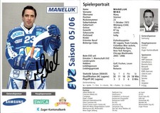 Mike Maneluk Autograph Photo Ice Hockey EV ZUG 2005-06