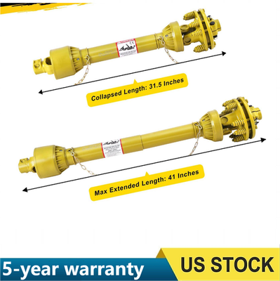 #ad PTO Shaft PTO Drive Shaft 1 3 8quot;x6 Spline w Slip Clutch Yellow T4 31.5 41quot; $104.29