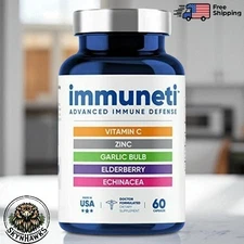 Immuneti Advanced Immune Defense 6-in-1 Vitamin C D3 Zinc Supplement