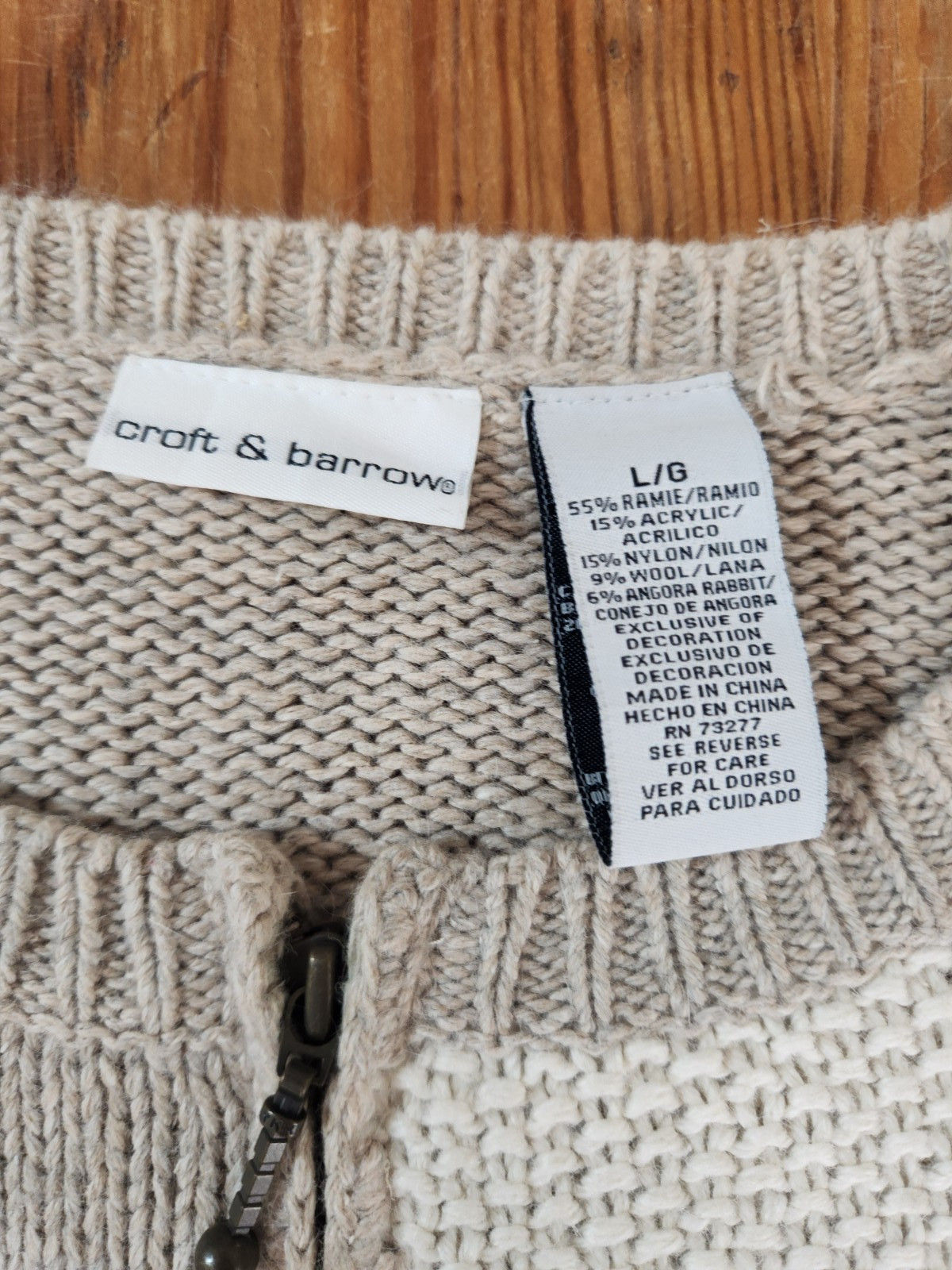 Croft & Barrow Holiday Patchwork Winter Full Zip … - image 8