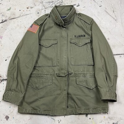 90s Polo Ralph Lauren Field Jacket M-65 Vintage Polo Ralph Lauren GB Track \\u0026 Field Championship Zip Up