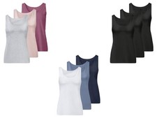 3x Damen Achselhemden Tanktop Top Unterhemd U...