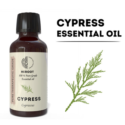 Heroot Cypress Essential Oil | 100% Pure Cypress Oil | Aromatic Use DIY Use
