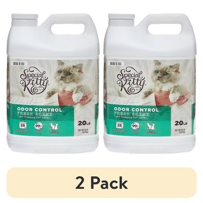 Clumping Clay Cat Litter Fresh Scent 20 lbs 2 Pack Eco Friendly Low Dust