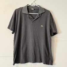 Lacoste Mens Polo Shirt Size 2XL Grey Embroidered Short Sleeve Logo