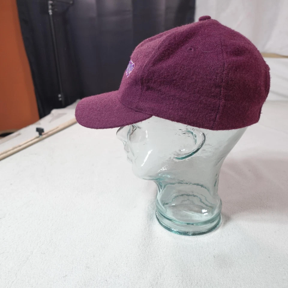 复古 Disney Eeyore 帽子带背面紫色羊毛混纺刺绣男式 90 年代 — 第 3/4 张图片