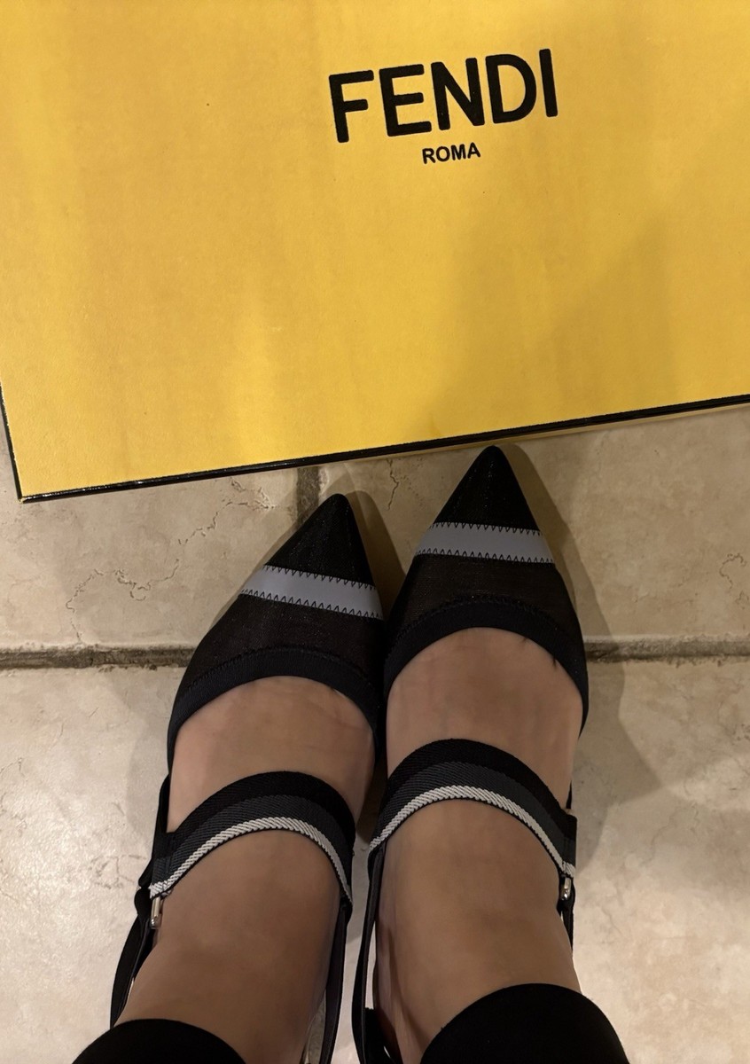 NWB 673279 Authentic FENDI Shoe Colibrì Multicolor Tech Mesh