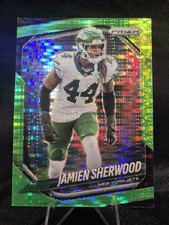 Panini 2025 Prizm Jamien Sherwood #221 Green Pulsar Prizm New York Jets NFL