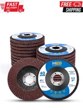 20 Pack Flap Discs 4.5" x 7/8" Grinding Wheel T27 Flapper Wheel for Die Angle