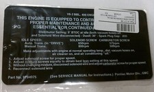 1968 Firebird Gm 400-2v Pontiac Engine Emmision Decal Dt38 1968 Firebird Gm 400-2v Pontiac Engine Emmision Decal Dt38