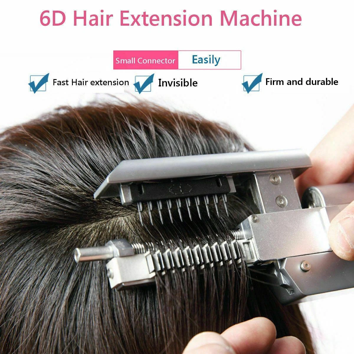 6D Extension Machine Salon Fusion Tool Connector Human Hair Extension Kit  Set