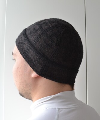 Mens FENDI Hat Wool Monogram Zucca FF Black Brown Logo | eBay display picture 3