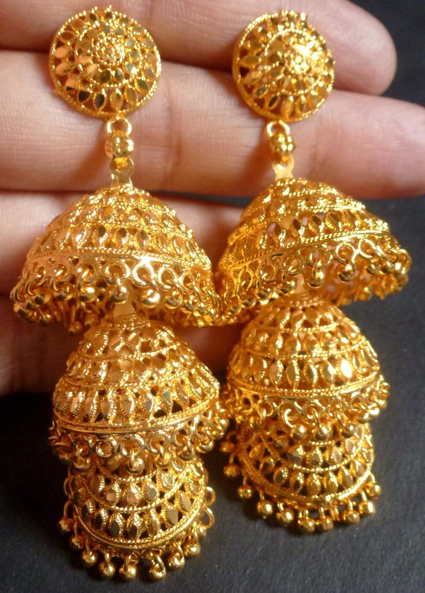 Medium Size Stylish And Designer Gold Bridal Earrings For Party And Wedding  at 30000.00 INR in Jodhpur | Vardhman Jewellers