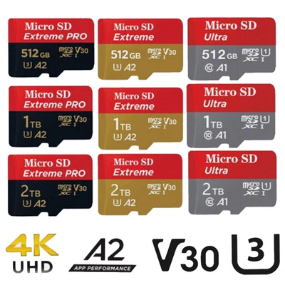 MARKENLOS Micro SD SDXC Ultra Extreme Pro micro SD Speicherkarte 128GB 256GB 512GB 1TB 2TB