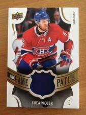 2018-19 Upper Deck Hockey Game Patch GJ-SW Shea Weber Serie 1 (05/15)